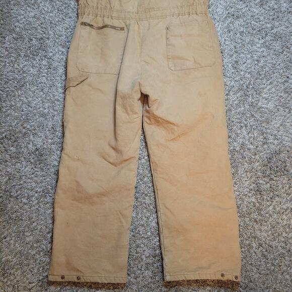 Dickies Insulated Winter Coveralls Overalls Men's Sz 42/44 Length Medium Brown - Picture 7 of 11